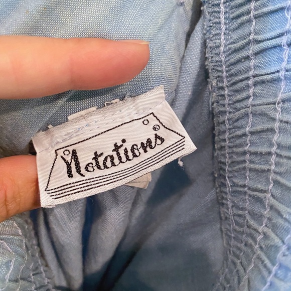 Vintage Notations Denim Button Front Maxi Skirt Embellished Size 14 - Picture 5 of 8